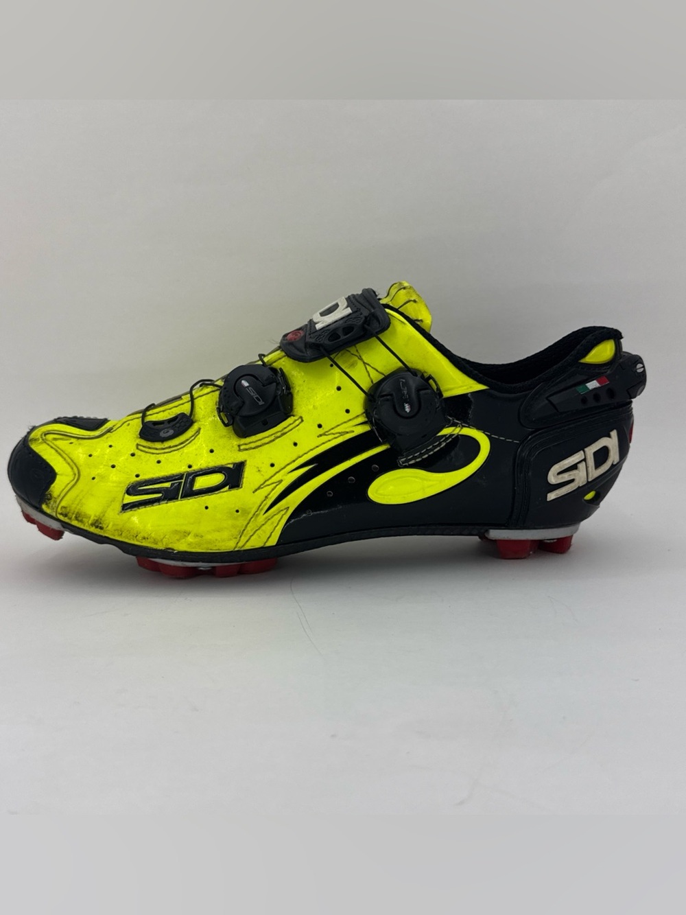 SiDI Drako SRS Carbon Cycling Shoes MTB Gravel TECNO 3 Yellow Fluo 42.5 Mens 8.5